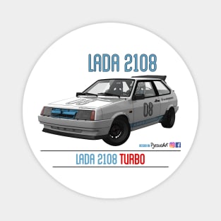 Lada 2108 Turbo White 08 Magnet